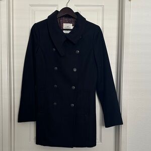 H&M Black Double-Breasted Pea Coat